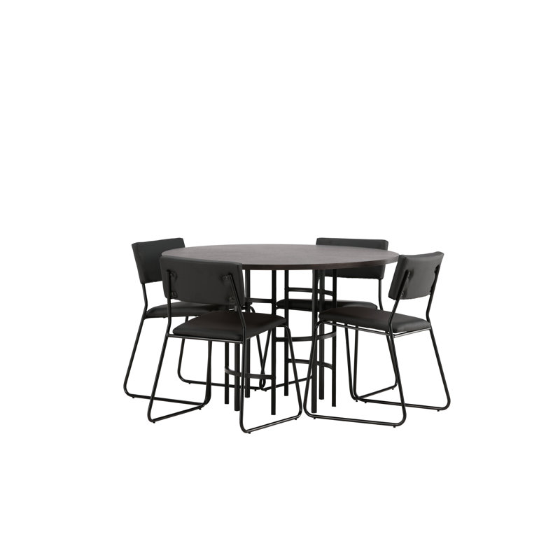Ashalyn 4 - Person Dining Set, Brown