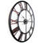 Horloge murale ronde de 28 pouces en métal Terrones Tower, noir-33349526