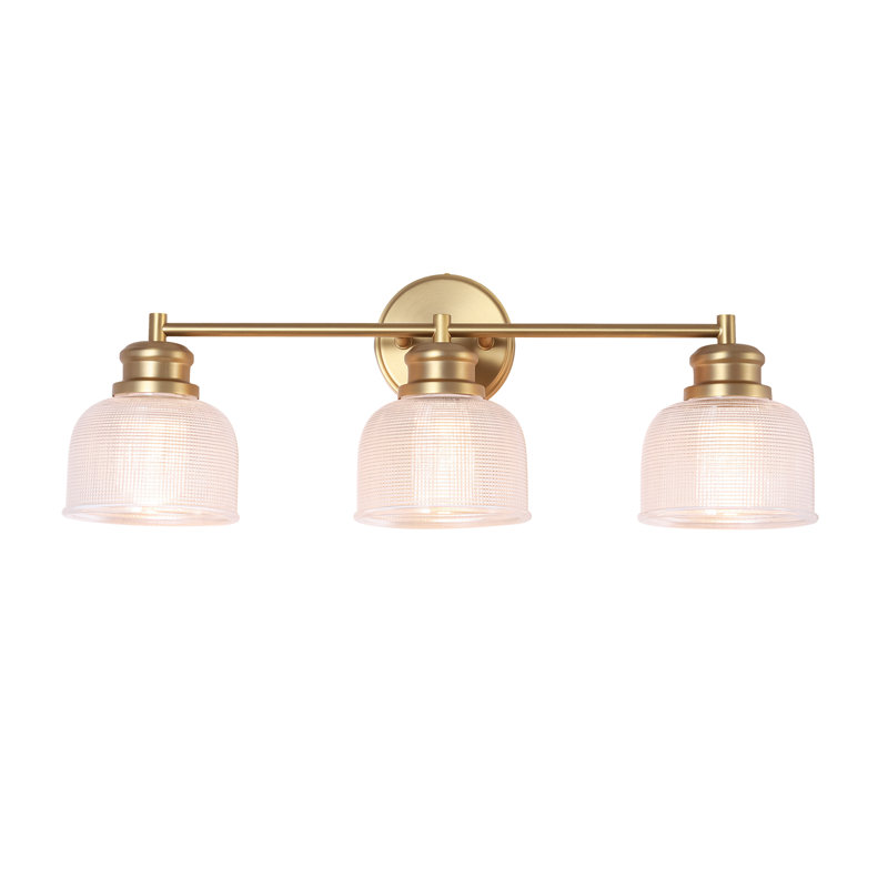 3-Light Modern Gold Bathroom Vanity Light