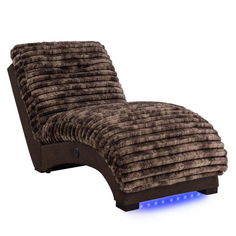 DENISE JAVA ACCENT CHAISE WITH USB (Only Including Chair), Brown, Brown