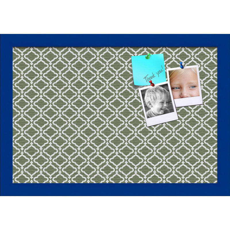 ArtToFrames No Fabric Wall Wood Bulletin Board, Blue