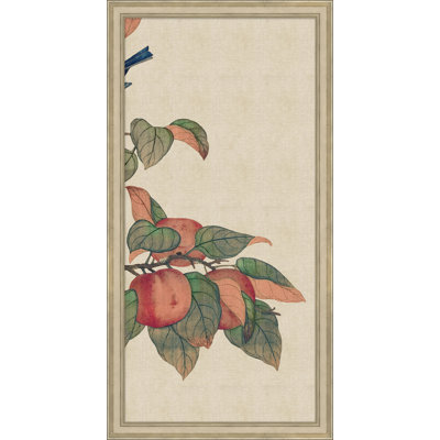 Birds And Fruit Triptych 3 Print by Lillian August