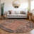 Machine Washable Indoor/Outdoor Xhevrie Terracotta Rug-393258545