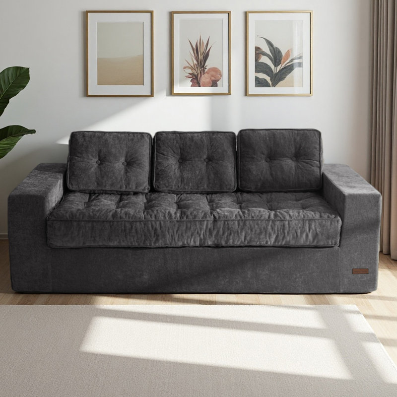 Canapé confortable Boneless, Gris foncé