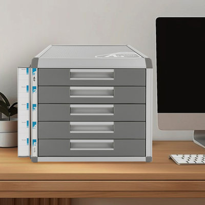 Rangement de bureau empilable à 5 niveaux avec tiroirs Marelin