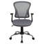 Chaise de bureau pivotante à dossier moyen en maillage avec accoudoirs et base en chrome-17744131
