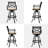 Cattie Swivel Aluminum Outdoor 30'' Bar Stool with Sunbrella Cushion-1910625909
