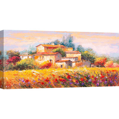 Summer Fields by Luigi Florio - Wrapped Canvas Painting