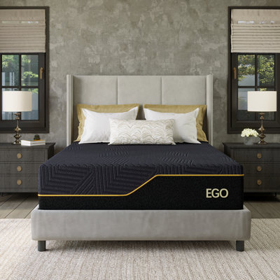 EGOHOME 14" Medium Copper Infused Gel Memory Foam Mattress by EGOHOME