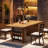 Dining Table with Storage Shelves