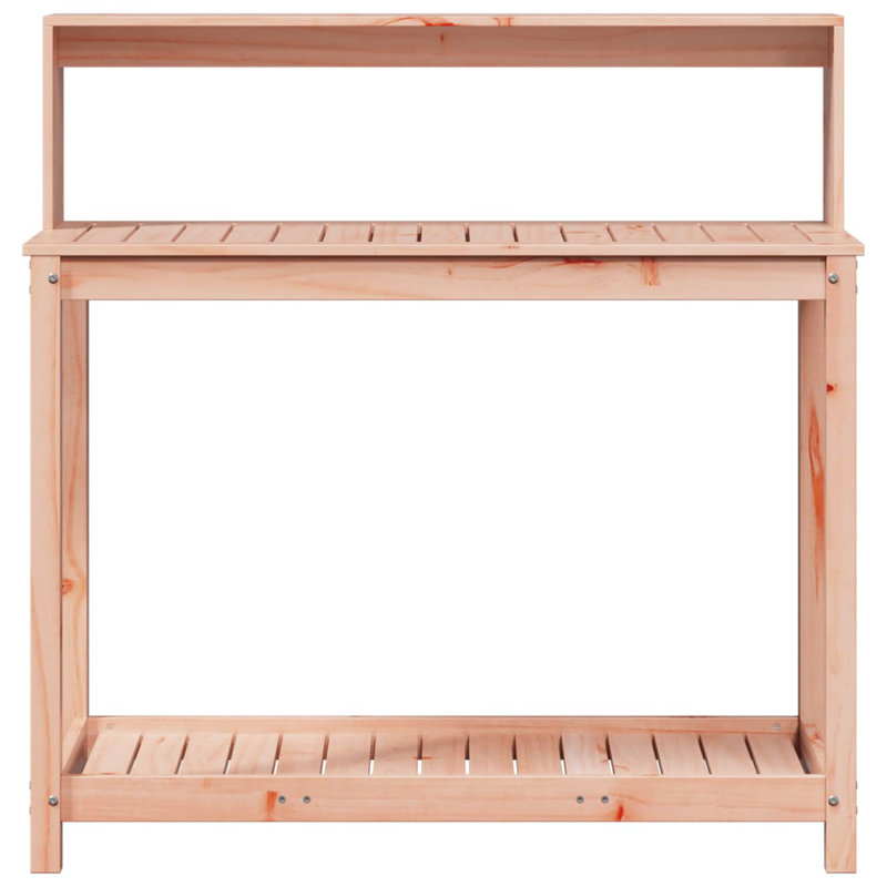 Buckhead Wood Potting Bench, Brown, white and pink