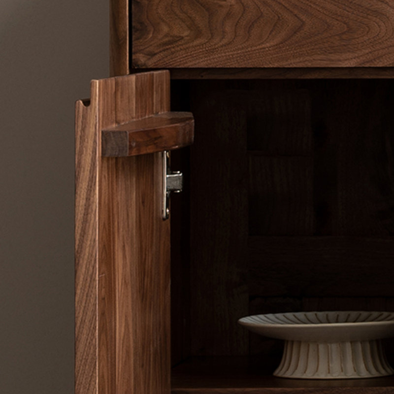 Armoire d'appoint simple et moderne de couleur noyer