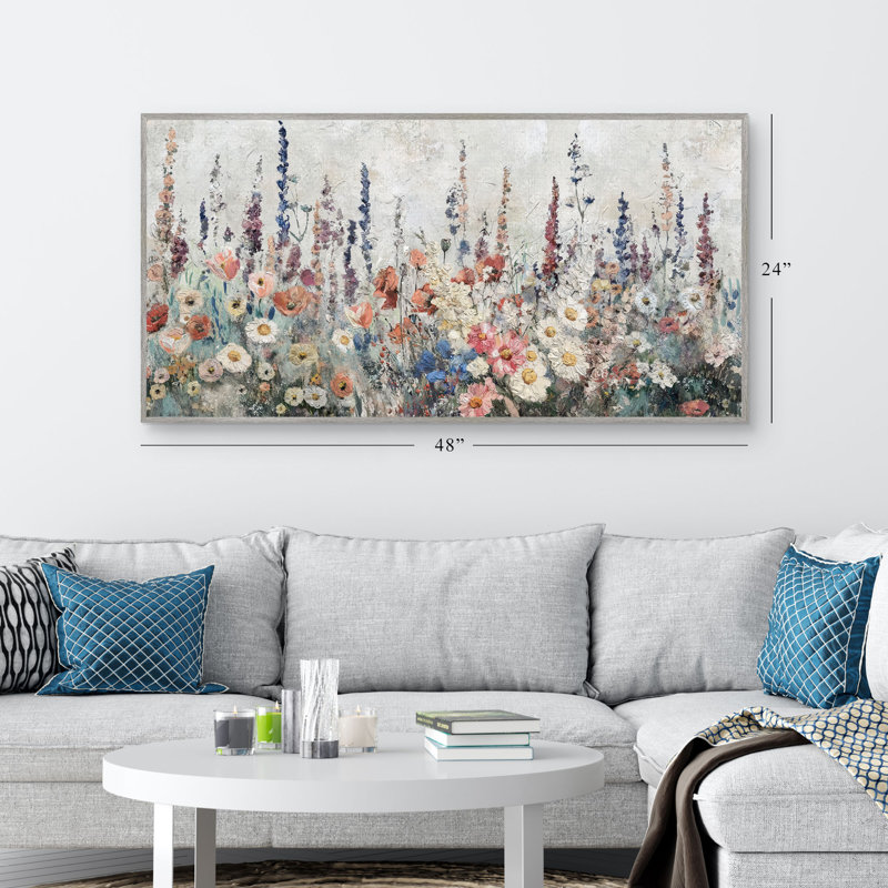 Chef-d'œuvre, galerie d'art | Reproduction d'art murale encadrée Antique Wilds - zone de l'image: 24 po x 48 po