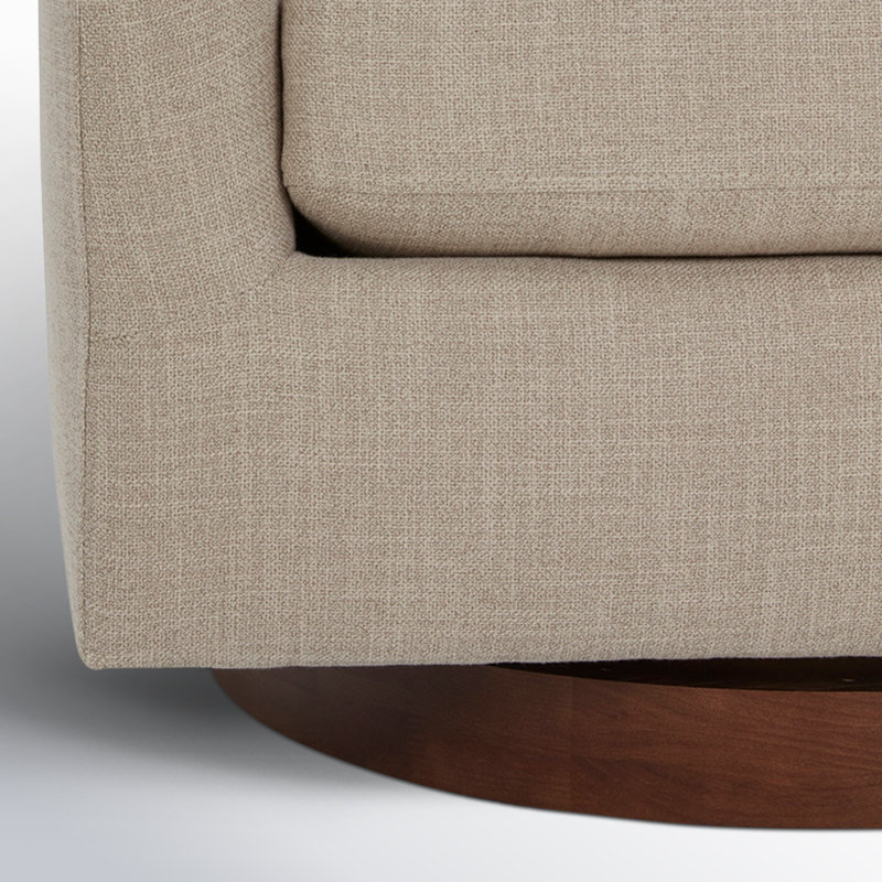 Bennett Upholstered Swivel Barrel Chair (Set of 2)