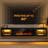 80'' Floating Fireplace Tv Stand With 36" Electric Fireplace, Led Light Entertainment Center With Storage, Wall Mounted Media Tv Console With Glass Door For Living Room-1312457079