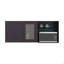 Rangement mural pour armoire de cuisine avec espace pour micro-ondes, 4 portes, tablettes de rangement intérieures, tablette ouverte et porte-vaisselle intégré Hasselt