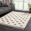 Tapis beige / noir à poils longs Adeewa-1770243058