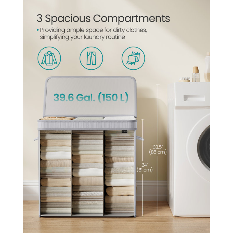 Bamboo Laundry Hamper with Handles