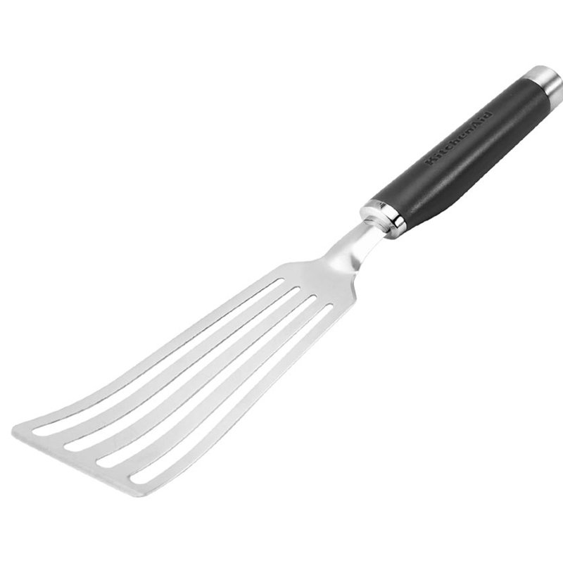 KitchenAid® Gourmet Stainless Steel Flex Turner, One Size, Black, 13.8" L x 2.8" W