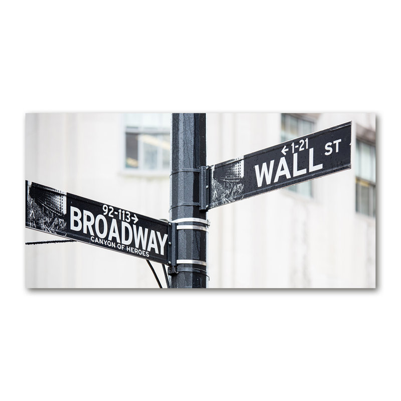 Wall Street Sign - Wrapped Canvas Print