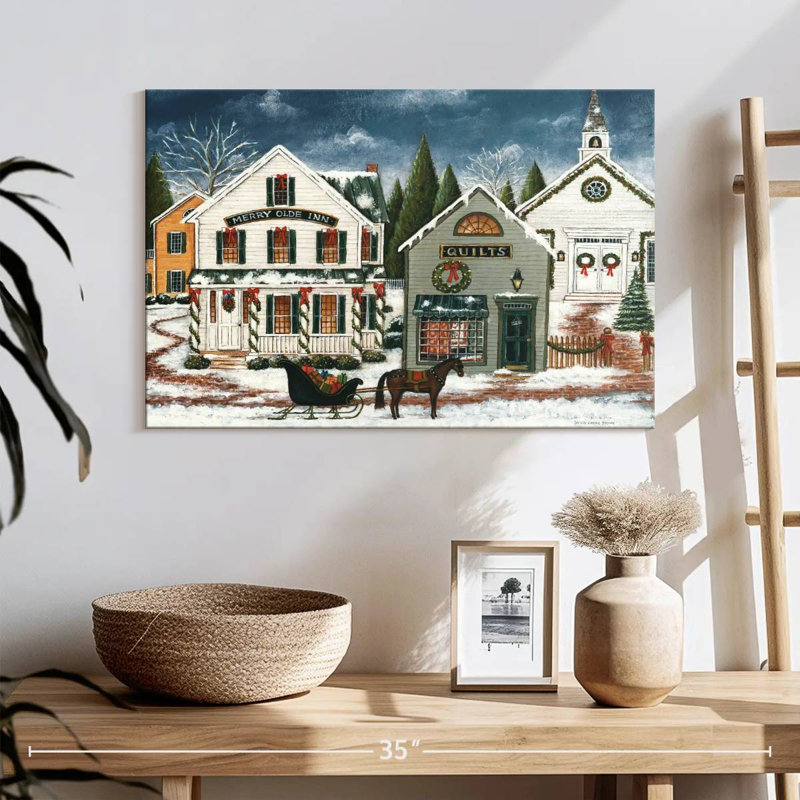 Lelend Christmas Village foncé, H 16 po x l 24 po
