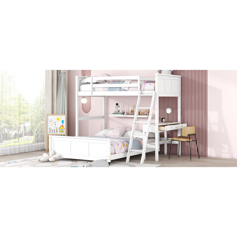 Over  Bunk Bed With Desk