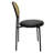 Cordera Velvet Dining Side Chair with Rattan Back and Black Metal Legs for Kitchen or Dining Room-1396907275