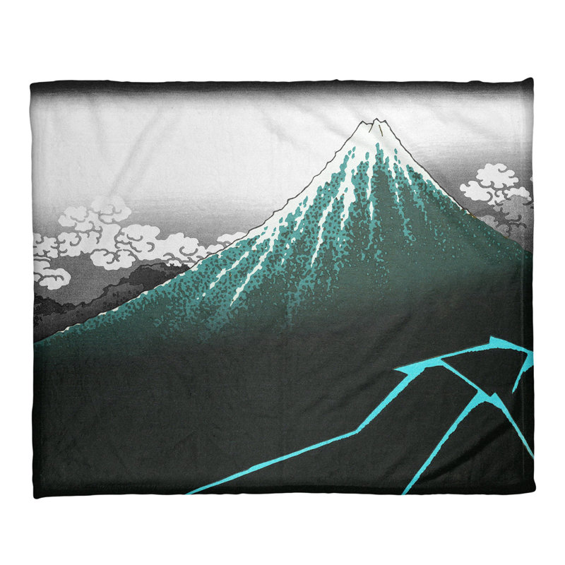 Sewn Throw Blanket, Teal/Gray