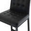 Chaise de bar de style moderne avec tabourets hauts en métal et pieds de chaise peints en aérosol noir, convient aux bar-restaurants (ensemble de 2)