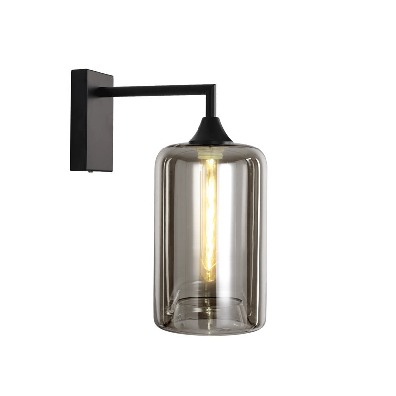 Bonita Armed Sconce, Smoke, Black