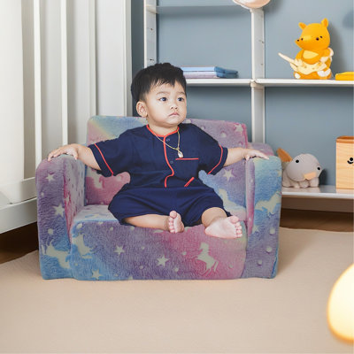 Canapé compressible modulaire pour enfants, canapé convertible supplémentaire en méridienne, canapé-lit 2 en 1 pour enfants