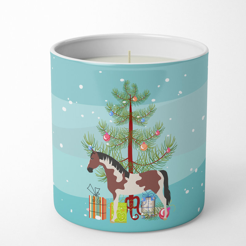 Pine / Christmas Tree Scented Jar Candle with Ceramic Holder