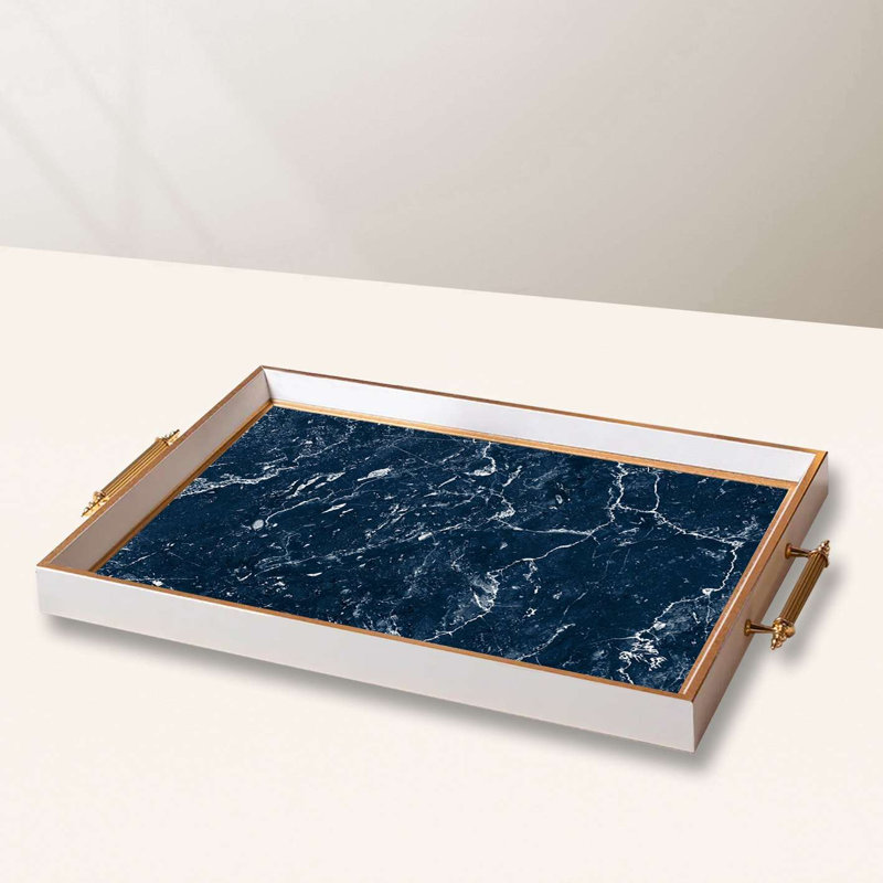 Élégant plateau de service en verre 19,7 x 11,4 x 1,4 pouces | 100% verre de haute qualité | Parfait pour recevoir et servir | Conception élégante et fonctionnelle pour la maison et les fêtes | Durable et facile à nettoyer