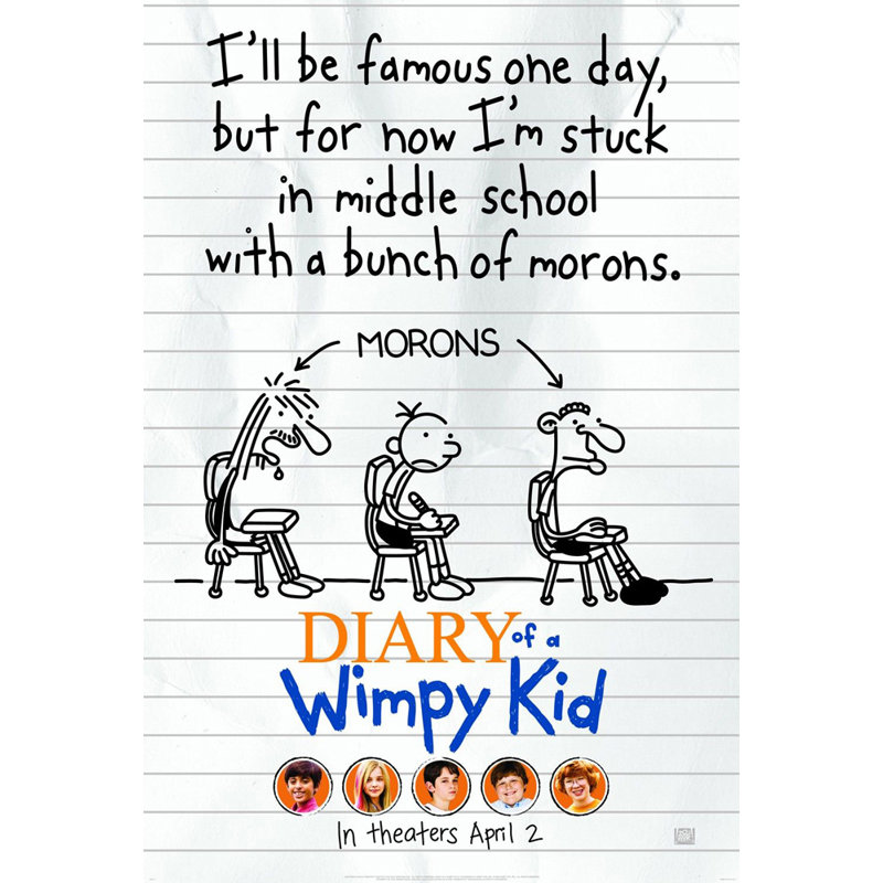Diary of a Wimpy Kid, H 24 po x l 16 po