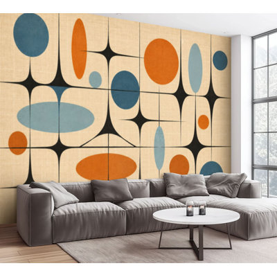 Papier peint adhésif autocollant Mid Century