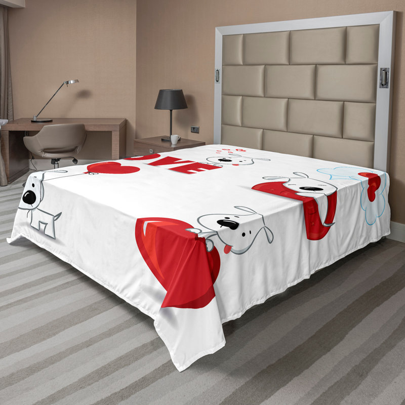 Drap plat Ambesonne, Drap plat pour très grand lit californien