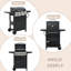 Barbecue au propane à 3 brûleurs 26 000 BTU avec deux tablettes, couvercle