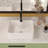 16"X12" White Ceramic Rectangular Vessel Bathroom Sink