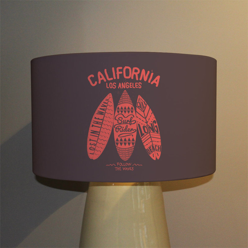 Cotton Drum Lamp Shade ( Uno ), 22cm H x 25cm W x 25cm D