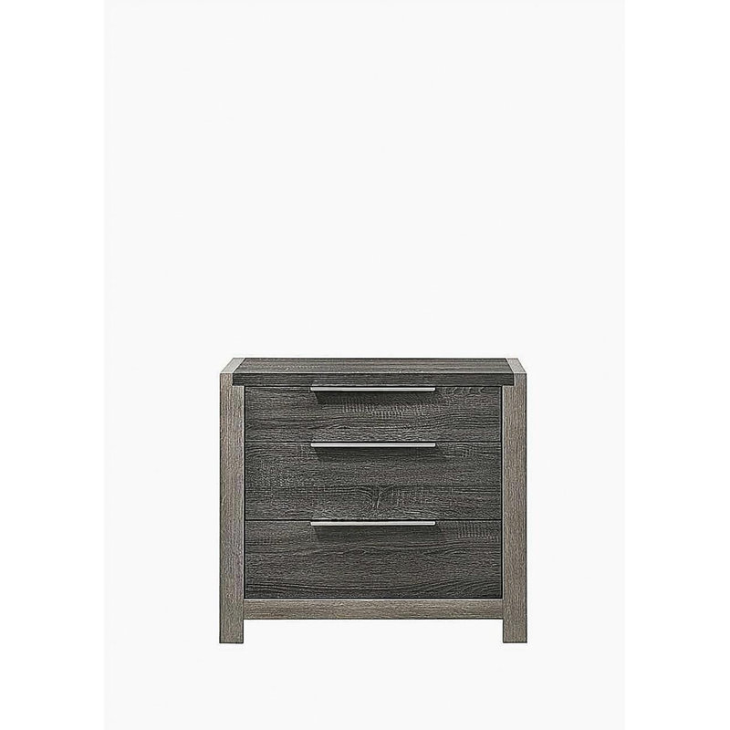 Yehoram Gray Finish Bedside Table