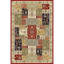 Malayah Klose Oriental Ruby Red/Fossil Grey/Black Area Rug-19265351