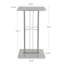 Podium assemblé Fixturedisplays® pour plancher, croix, acier et panneau de fibres à densité moyenne - Argent 119759 - Podium assemblé
