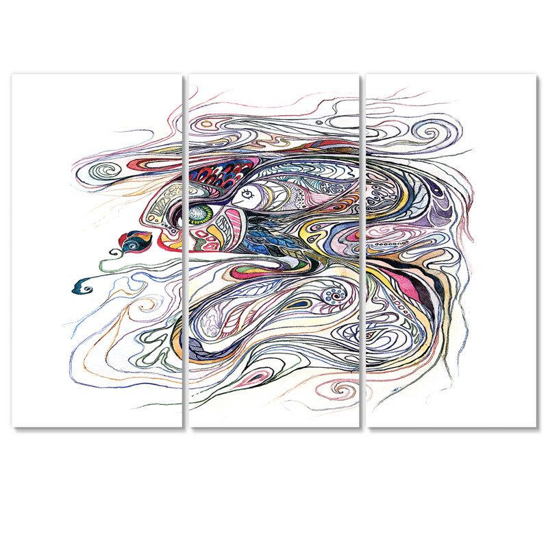 «Magic Mother Fish», impression sur toile tendue 3 pièces, H 28 po x l 36 po x P 1 po
