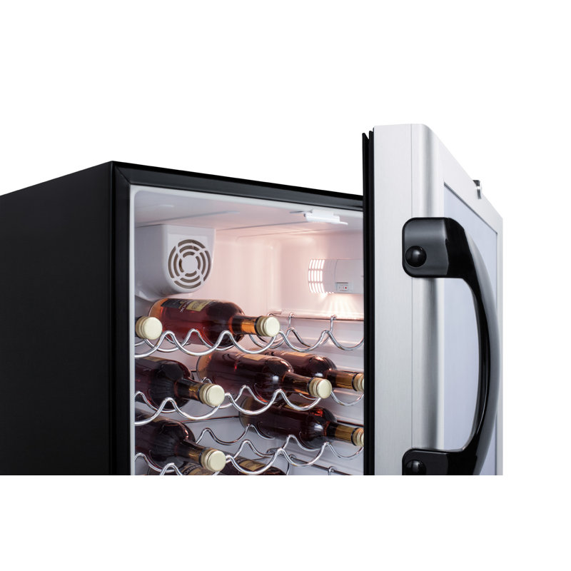 Summit Appliance Single Zone 23.63'' Freestanding 36 Bottle Wine Refrigerator with Reversible Door