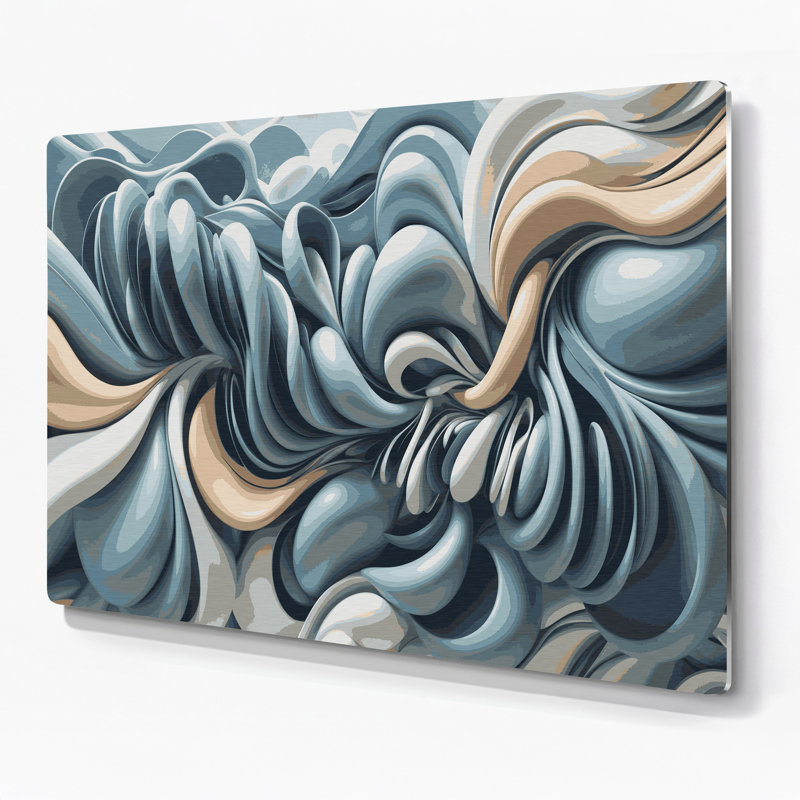 Art mural gris Biomorphic Abstraction 7