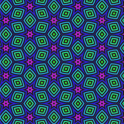 Tapis décoratif vert géométrique