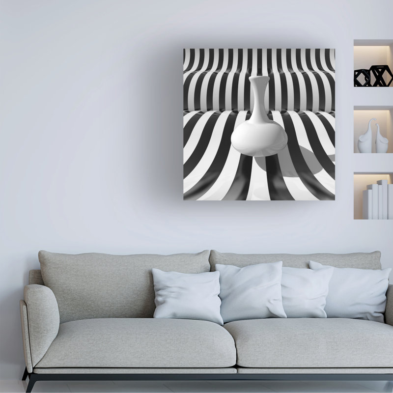 Antonyus Bunjamin Bottle And Strips Canvas Art, 35" H x 35" W