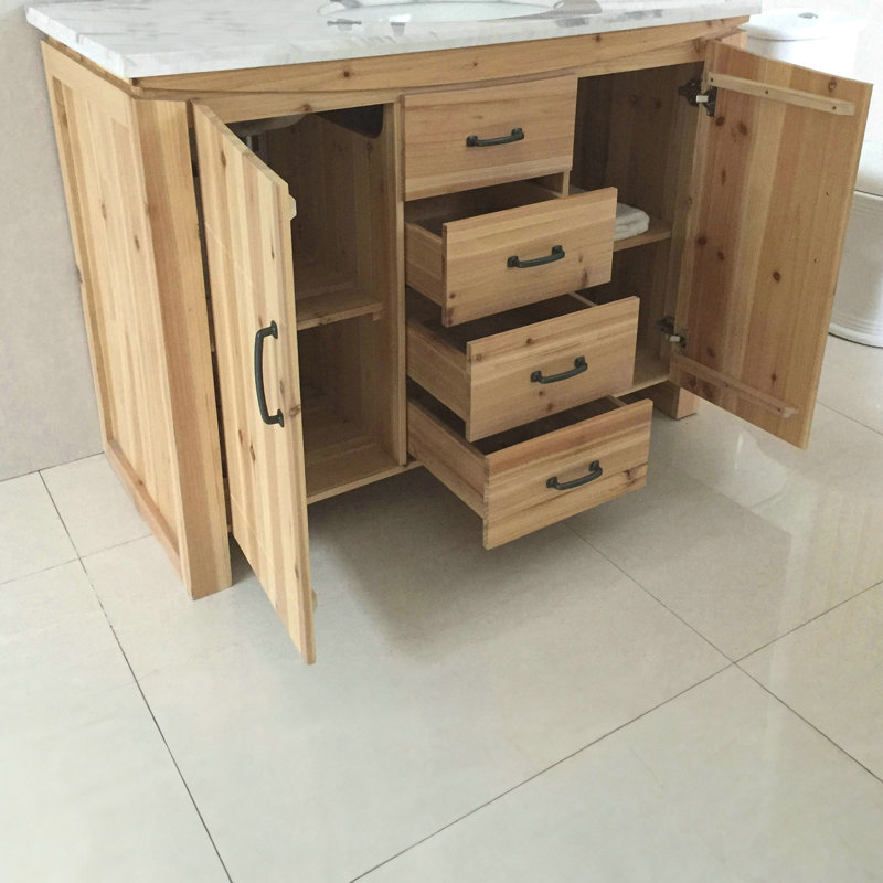 Genoa 48'' Single Bathroom Vanity with Top, White