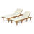 Eugenio Solid Acacia Wood Outdoor Chaise Lounge with Cushion-582216348-739879687