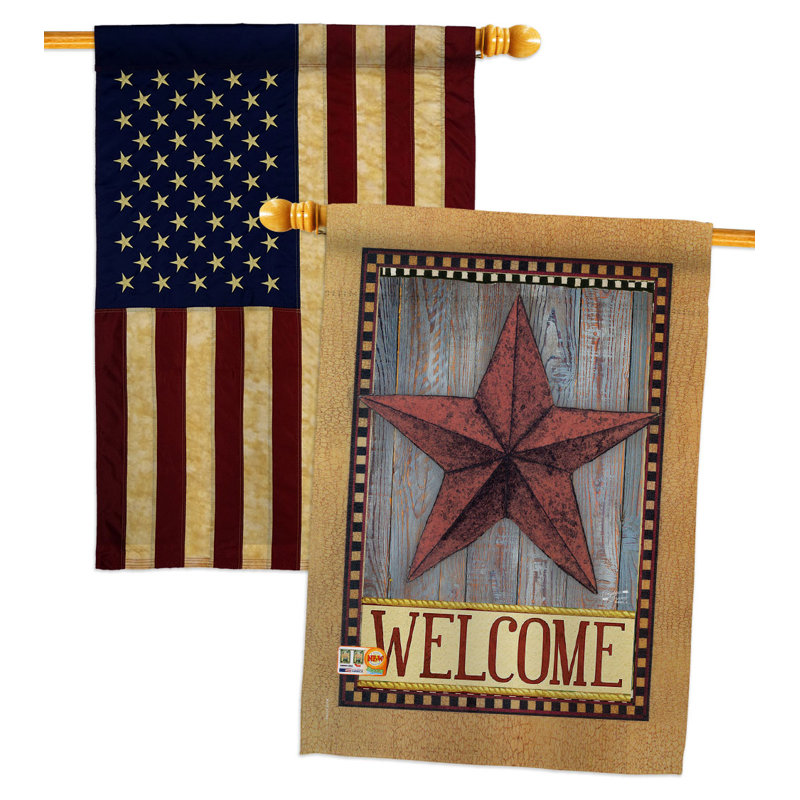 Drapeau de maison en polyester 2 côtés 40 x 28 po